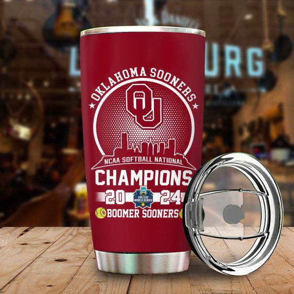 Oklahoma Sooners Women's Softball Tumbler Cup - TANTN 6890