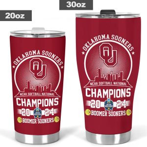 Oklahoma Sooners Women's Softball Tumbler Cup - TANTN 6890