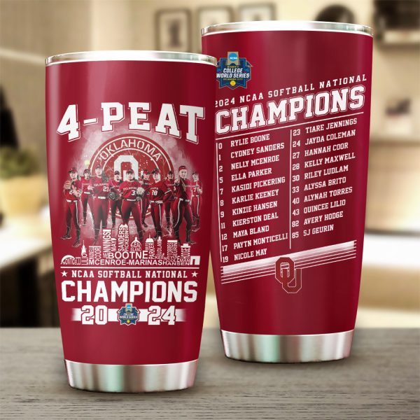 Oklahoma Sooners Women's Softball Tumbler Cup - TANTN 6892