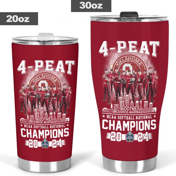 Oklahoma Sooners Women's Softball Tumbler Cup - TANTN 6892