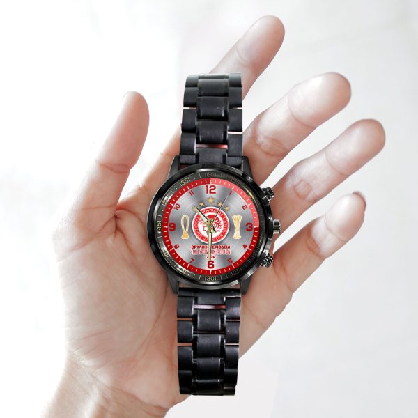 Olympiakos F.C. Black Stainless Steel Watch - HUANNM 5335