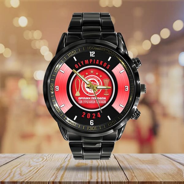 Olympiakos F.C. Black Stainless Steel Watch - HUANNM 5359