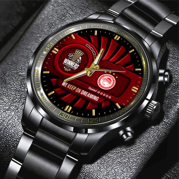 Olympiakos F.C. Black Stainless Steel Watch - MAITM 6930