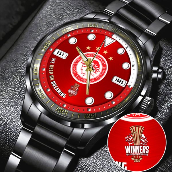 Olympiakos F.C. Black Stainless Steel Watch - MAITM 6939