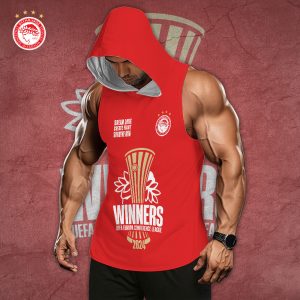 Olympiakos F.C. 3D Sleeveless Hooded Sweatshirt - TANTN 6839