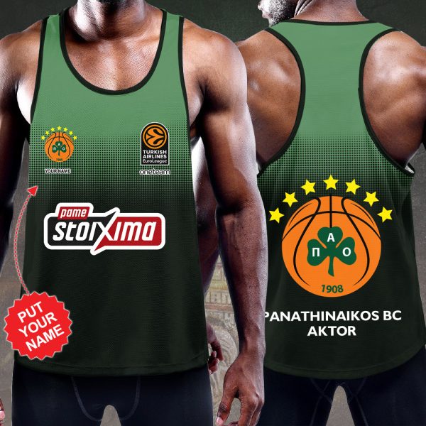 Personalized Panathinaikos B.C. Y-Back Muscle Tank Top - TANTN 6810