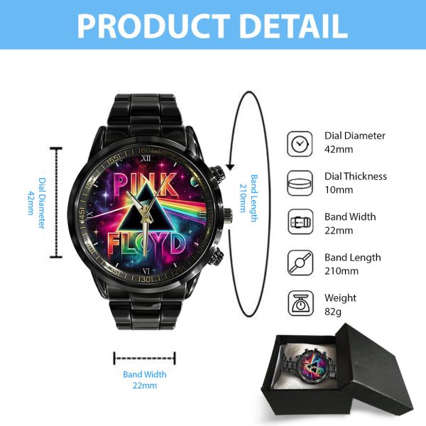 Pink Floyd Black Stainless Steel Watch - GNE 580