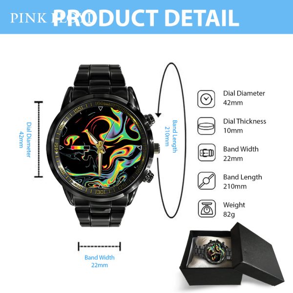 Pink Floyd Black Stainless Steel Watch - GNE 583