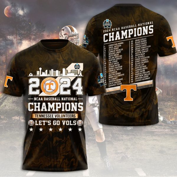 Tennessee Volunteers Baseball 3D Apparel - MAITM 7148