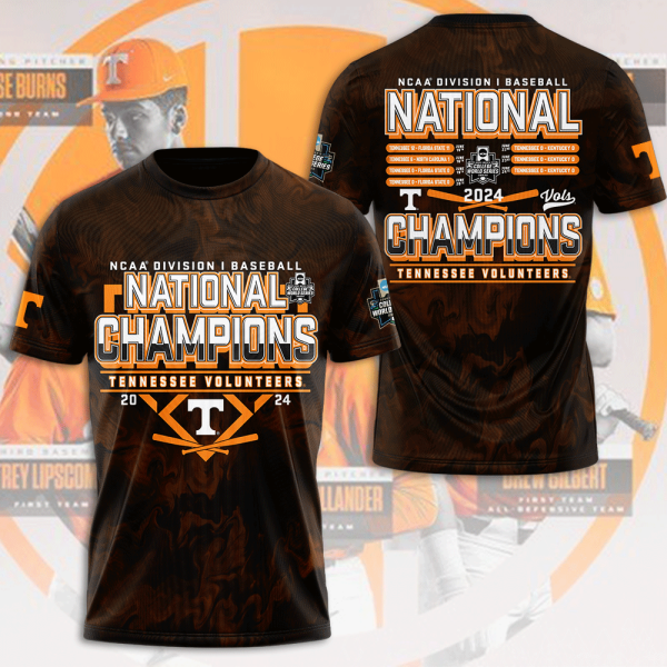 Tennessee Volunteers Baseball 3D Apparel - MAITM 7153