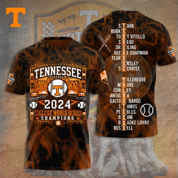 Tennessee Volunteers Baseball 3D Apparel - TANTN 7123