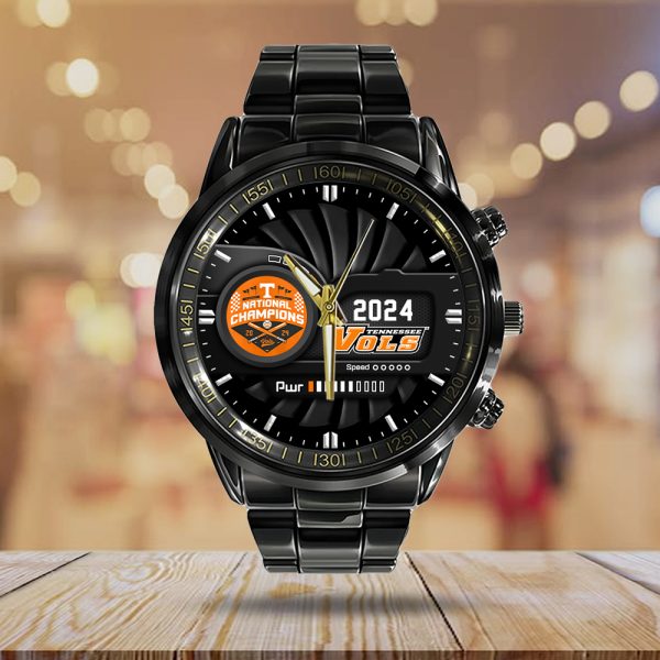 Tennessee Volunteers Baseball Black Stainless Steel Watch - HUANNM 5463