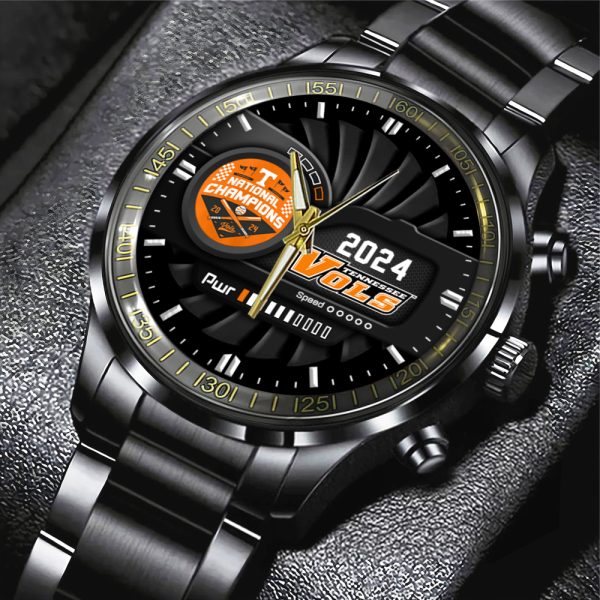 Tennessee Volunteers Baseball Black Stainless Steel Watch - HUANNM 5463