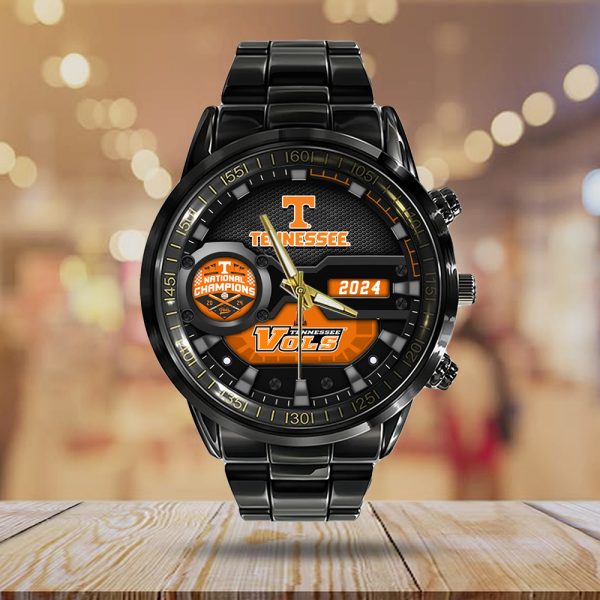 Tennessee Volunteers Baseball Black Stainless Steel Watch - HUANNM 5466