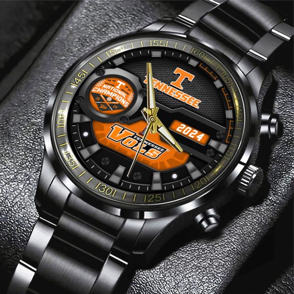 Tennessee Volunteers Baseball Black Stainless Steel Watch - HUANNM 5466