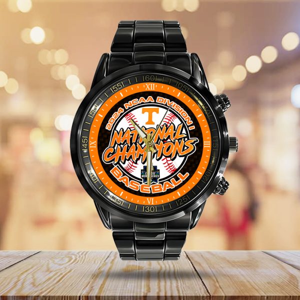 Tennessee Volunteers Baseball Black Stainless Steel Watch - HUANNM 5468