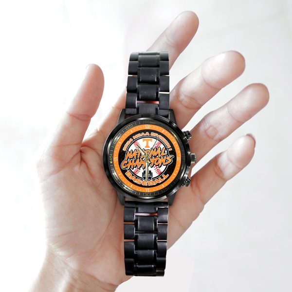 Tennessee Volunteers Baseball Black Stainless Steel Watch - HUANNM 5468