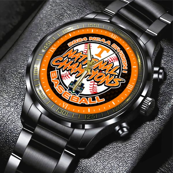 Tennessee Volunteers Baseball Black Stainless Steel Watch - HUANNM 5468