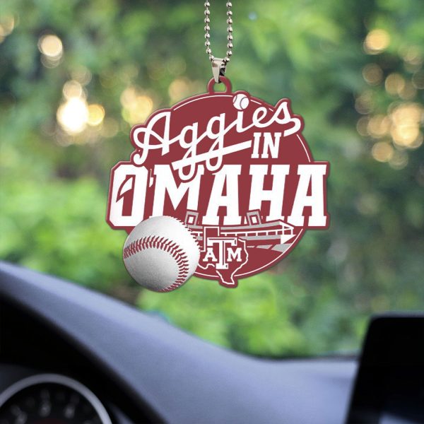 Texas A&M Aggies Baseball Custom Shape 1-sided Acrylic Car Ornament - MAITM 7116