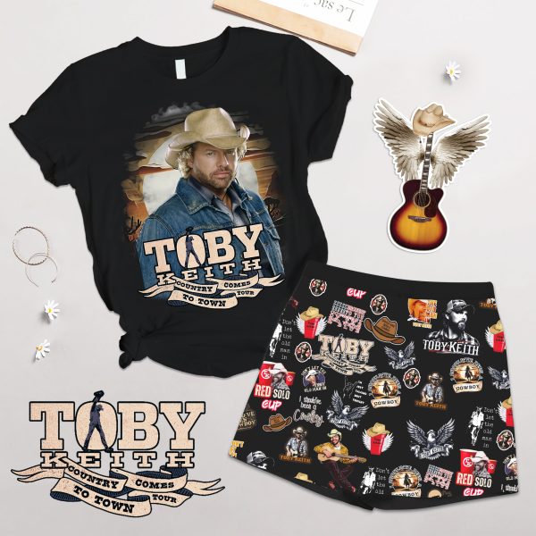 Toby Keith Women O-Neck T-Shirt and Casual Shorts Set - MAITM 6948