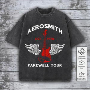 Aerosmith 2D Acid Washed Cotton Shirt - HOATT 5670