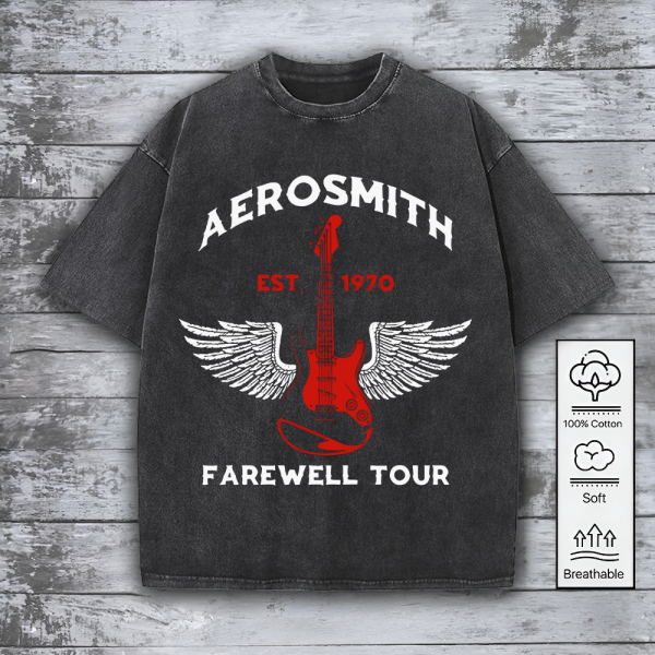 Aerosmith 2D Acid Washed Cotton Shirt - HOATT 5670