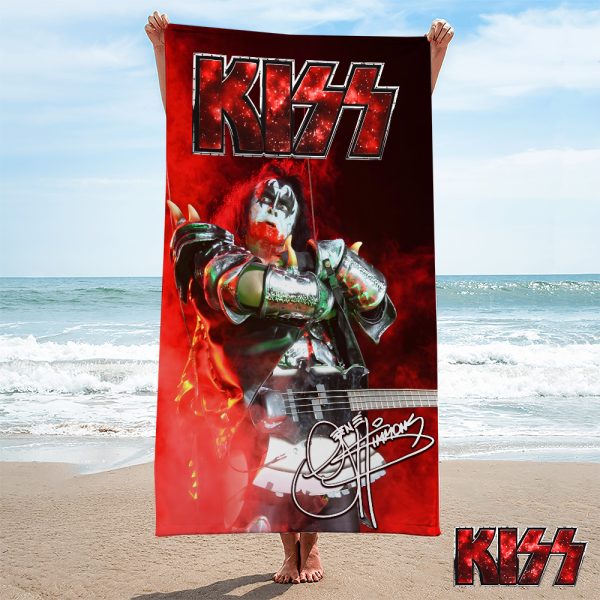 Kiss Band Rectangle Beach Towel - HOATT 5634