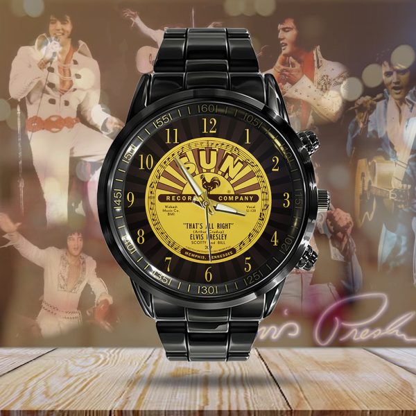 Elvis Presley Black Stainless Steel Watch - MAITM 7476