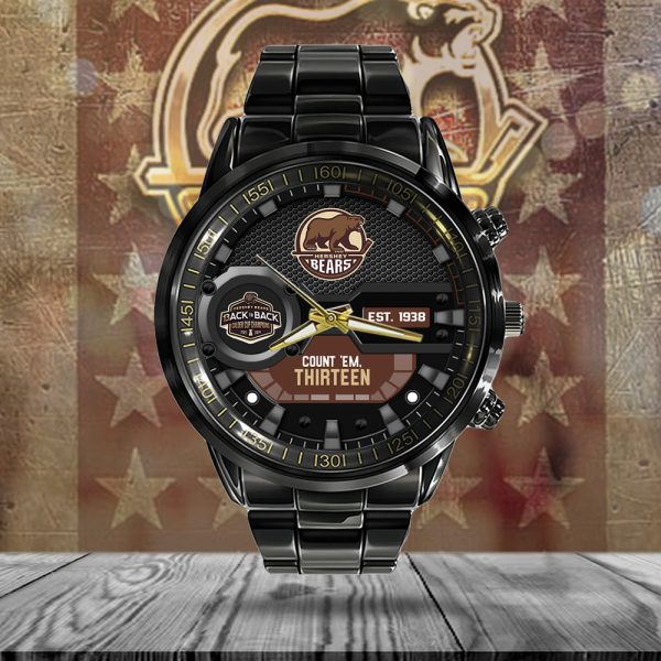 Hershey Bears Black Stainless Steel Watch - MAITM 7221