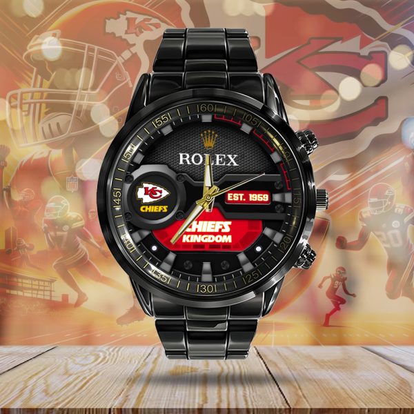 Kansas City Chiefs x Rolex Black Stainless Steel Watch - MAITM 7436