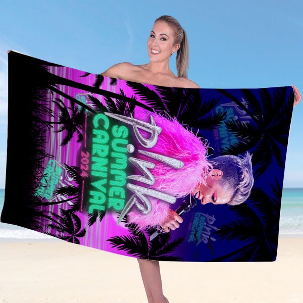 P!nk Rectangle Beach Towel - MAITM 7444