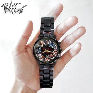 Pink Floy Black Stainless Steel Watch - HOATT 5385