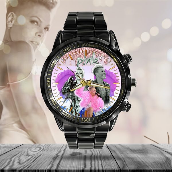 P!nk Black Stainless Steel Watch - MAITM 7441