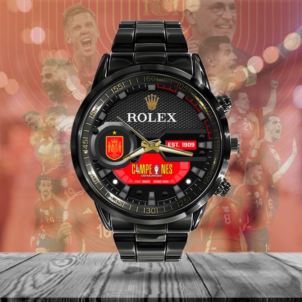 Spain National Football Team Black Stainless Steel Watch - MAITM 7332