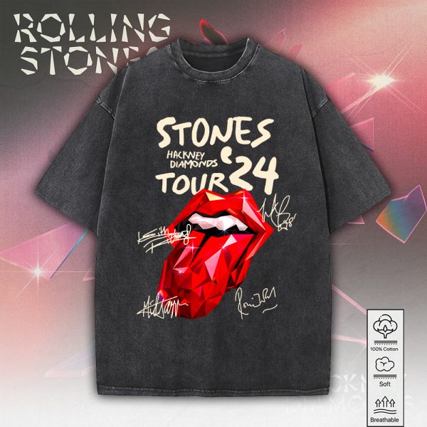 The Rolling Stones 2D Acid Washed Cotton Shirt - MAITM 7502