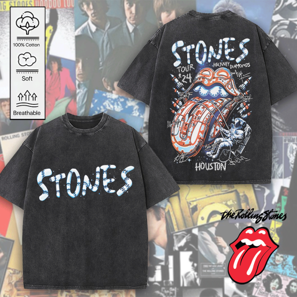 The Rolling Stones 2D Acid Washed Cotton Shirt - HOATT 5643