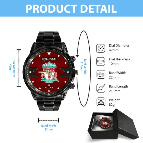 Liverpool x Rolex Black Stainless Steel Watch - MAITM 7540