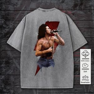 AC/DC 2D Acid Washed Cotton Shirt - GNE 766