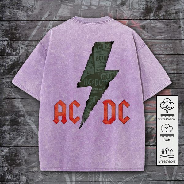 AC/DC 2D Acid Washed Cotton Shirt - GNE 767