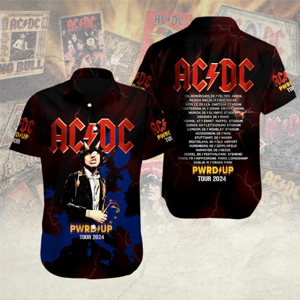 AC/DC Short Sleeve Dress Shirt - HUANNM 5545.1