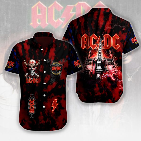 AC/DC Short Sleeve Dress Shirt - HUANNM 5164