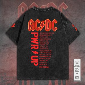 AC/DC 2D Acid Washed Cotton Shirt - GNE 785