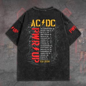 AC/DC 2D Acid Washed Cotton Shirt - TANTN 7553