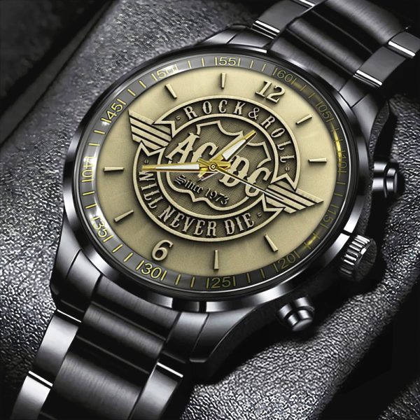 AC/DC Black Stainless Steel Watch - MAITM 7448