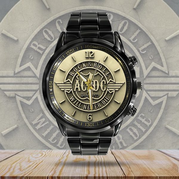 AC/DC Black Stainless Steel Watch - MAITM 7448