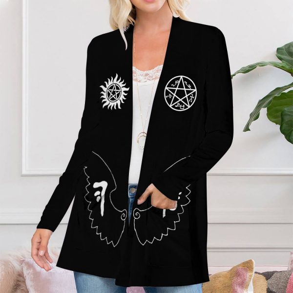 Supernatural Women's Patch Pocket Cardigan - ANHNV 4855