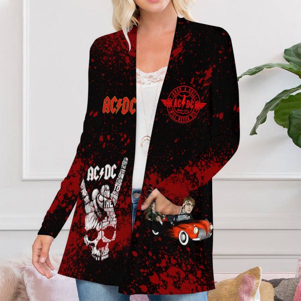 AC/DC Women's Patch Pocket Cardigan - ANHNV 4859