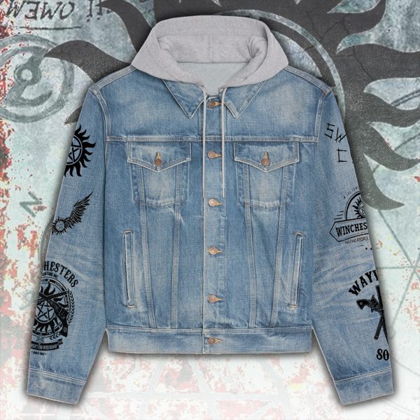 Supernatural Women's Denim Hood Jacket - ANHNV 4878