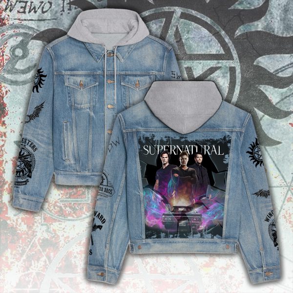 Supernatural Women's Denim Hood Jacket - ANHNV 4878