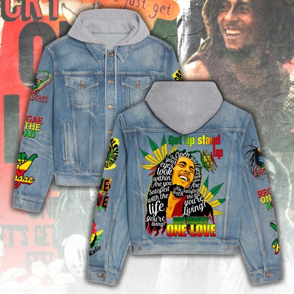 Bob Marley Women's Denim Hood Jacket - ANHNV 4912